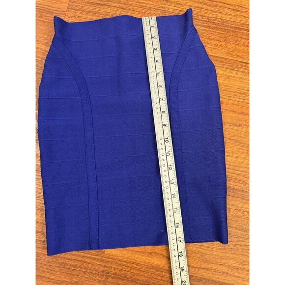Guess Royal Blue Bandage Skirt Mini Skirt Pencil Skirt Size Medium Stretch - Picture 3 of 9